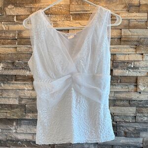VENUS Sheer White Lace Blouse